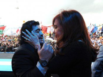 Diego Armando Maradona y Cristina Kirchner