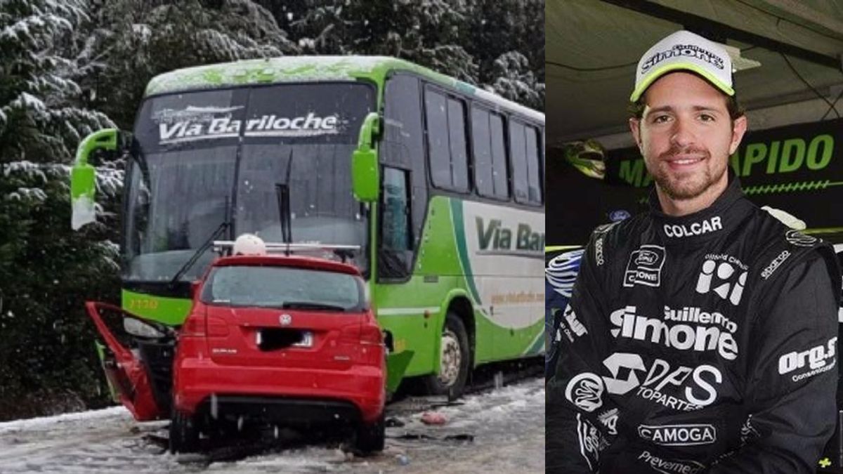 Mauro Giallombardo chocó contra un colectivo en la ruta 40 y está grave