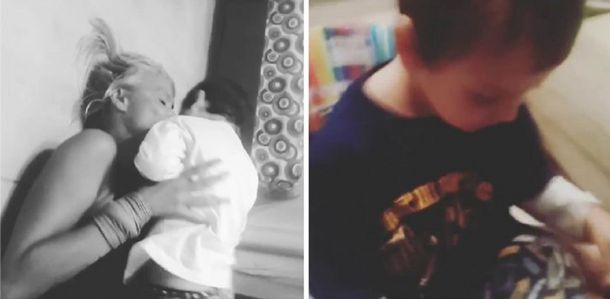 Emotivo reencuentro de Nazarena Vélez con su hijo Thiago