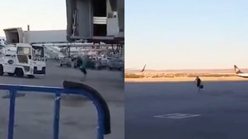 desesperado: el pasajero que llego tarde y corrio el avion para no perder el vuelo desesperado: el pasajero que llego tarde y corrio el avion para no perder el vuelo