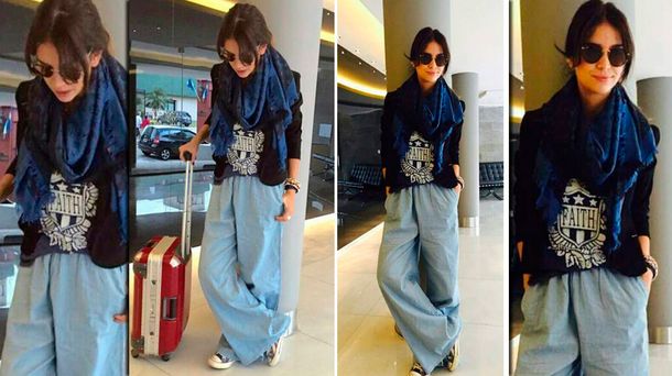 Impresentable: el look ciruja de Zaira Nara para viajar