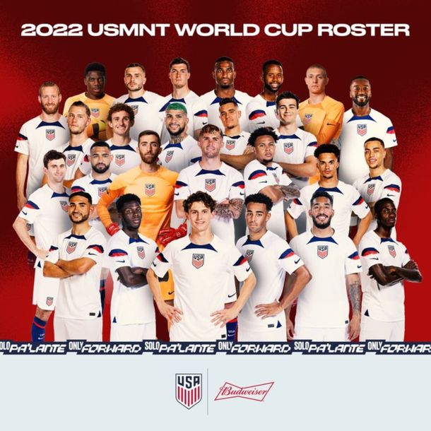 La lista de 26 de Estados Unidos para el Mundial de Qatar 2022