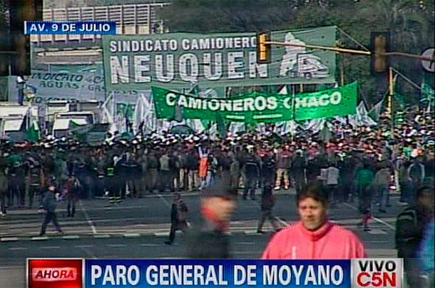 La movilización gremial ya congestiona el centro porteño