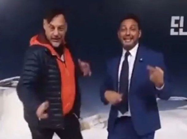 Walter y Chiqui de Okupas recrearon su mítico baile rolinga en la presentación de El Eternauta