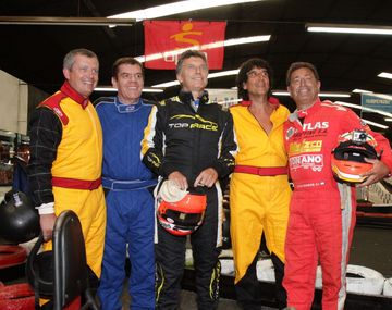 Macri corrió en karting con la nueva incorporación del PRO