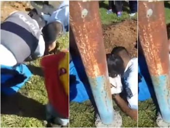 Escenas del rescate de la niña