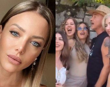 VIDEO: Eros Ramazzotti intentó besar de prepo a Evangelina Anderson... ¡dos veces!