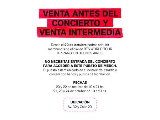 Información sobre BTS en Argentina Información sobre BTS en Argentina