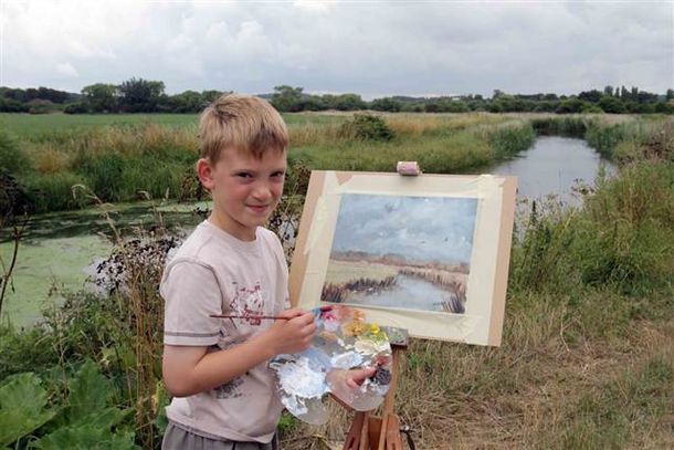 Un nene de 11 años vendió pinturas por una fortuna y lo bautizaron el Mini Monet