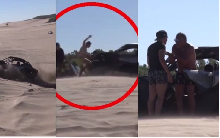 Tomaban sol en los médanos y casi los matan los que corrían una picada