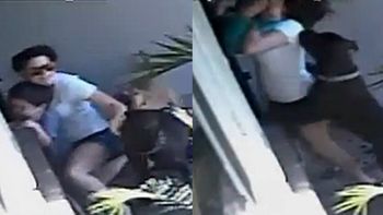 La mujer protegió a su hijo de dos años La mujer protegió a su hijo de dos años