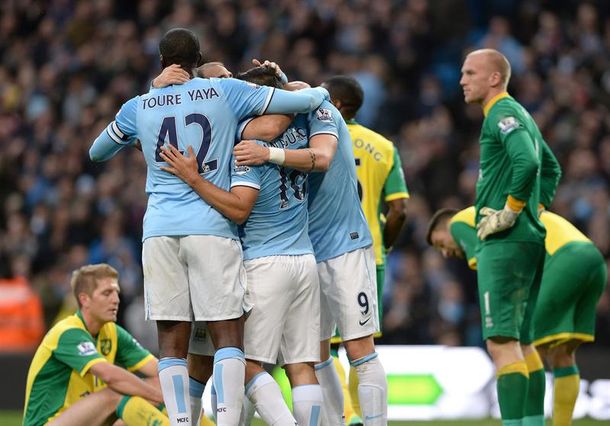 Brilló Agüero y el City paseó al Norwich como visitante