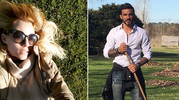 Nicole y Cubero en su día de campo familiar