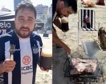 Fernet y asado en Copacabana: el video de un hincha de Talleres dedicado a Belgrano