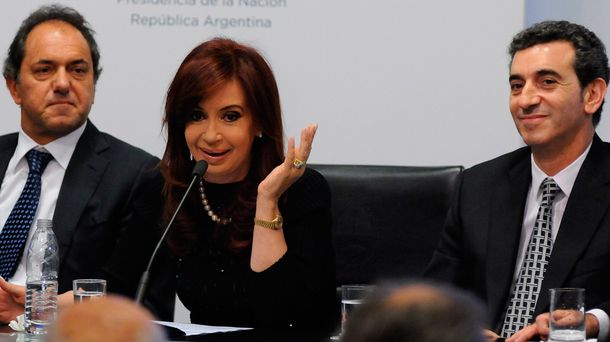 Cristina, Scioli y Randazzo, juntos en un acto