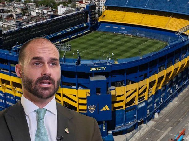 La polémica frase del hijo de Jair Bolsonaro sobre Boca y La Bombonera: Tiene mal olor