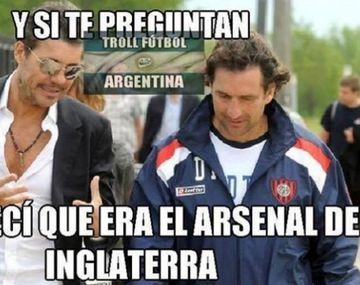 Se ríen de San Lorenzo y Tinelli por la derrota con Arsenal