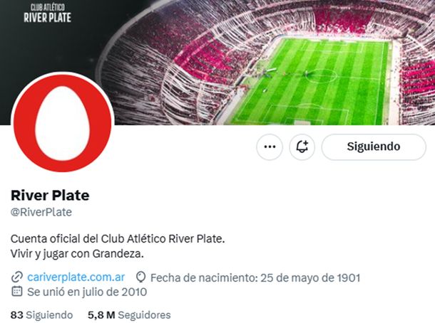 Insólito: la red social X le sacó el verificado a River tras cambiar su foto de perfil por el Huevo Acuña