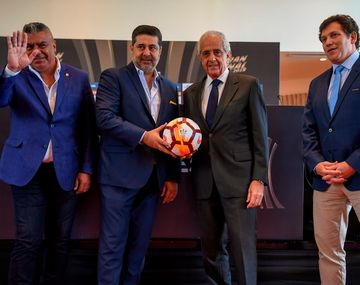 Chiqui Tapia, Daniel Angelici, Rodolfo DOnofrio y Alejandro Domínguez