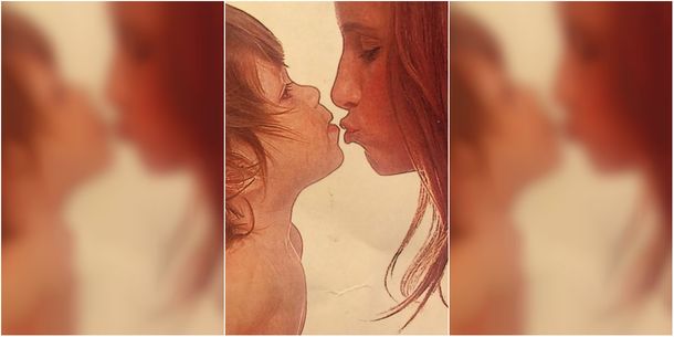 Flor Peña y Toto cuando era chico