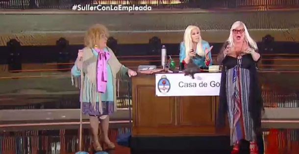 Silvia Süller visitó a Susana Giménez durante el sketch con Gasalla