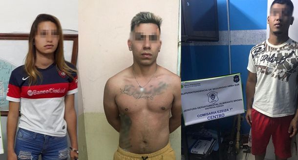 Sospechosos del brutal crimen en Ezeiza.