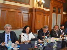 La ministra Arbeleche expuso frente a la Comisión de Hacienda en el Parlamento los motivos del avance en la compra de escáneres para fortalecer las fronteras uruguayas. La ministra Arbeleche expuso frente a la Comisión de Hacienda en el Parlamento los motivos del avance en la compra de escáneres para fortalecer las fronteras uruguayas.