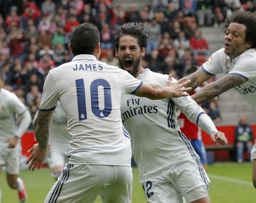 El grito desaforado de Isco, junto a James y Marcelo