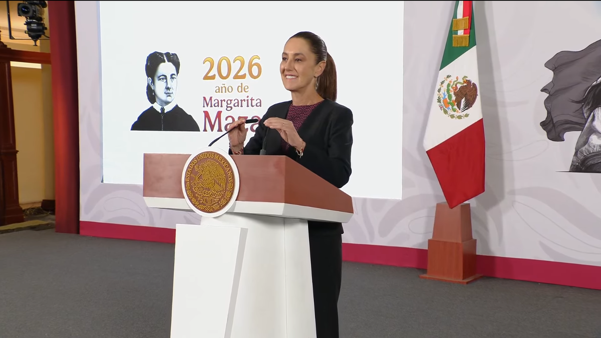 Claudia Sheinbaum en la Mañanera de este martes.