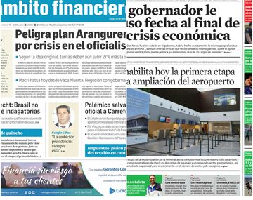 Tapas de diarios del lunes 23 de abril de 2018