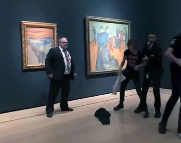 Ambientalistas vandalizaron El grito de Munch