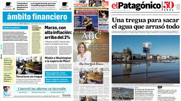 Mirá las tapas de los diarios