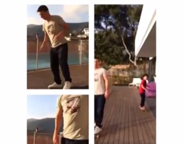 Messi disfrutó de su día libre practicando skate