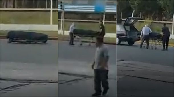 VIDEO: Un cajón se salió del coche fúnebre y quedó tirado en medio del tránsito
