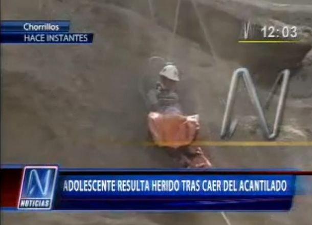 Un joven cayó de un acantilado cuando miraba el Dakar