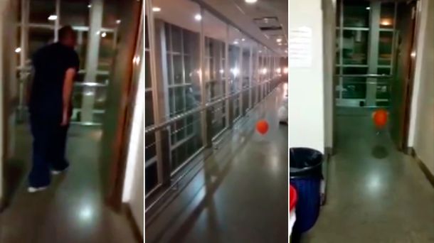 Un globo poseído causó terror en un hospital de Rosario.