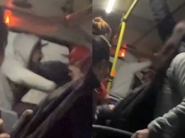 Dos pasajeros protagonizaron una pelea a golpes en un colectivo lleno: ¡Vos estás molestando!