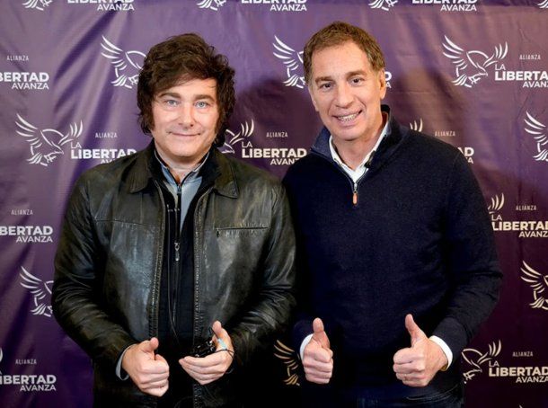 Javier Milei junto a Diego Santilli. Javier Milei junto a Diego Santilli.