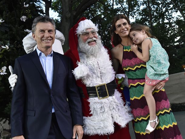 Macri recibió a Papá Noel en la quinta de Olivos
