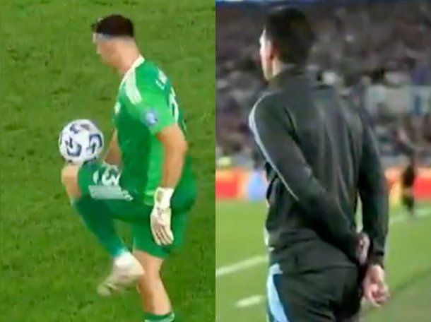 Video: la reacción de Lionel Scaloni a los jueguitos de Dibu Martínez en la goleada ante Brasil