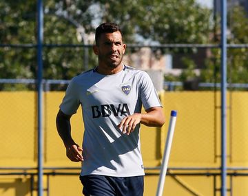 Carlos Tevez en la práctica de Boca - Crédito: Facebook Boca
