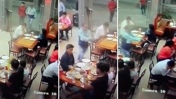 impactante: registran un asesinato a sangre fria en un restaurante impactante: registran un asesinato a sangre fria en un restaurante