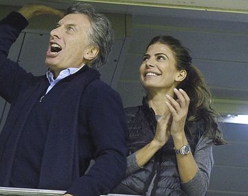 El presidente Macri y la primera dama en el palco de La Bombonera (foto de archivo)