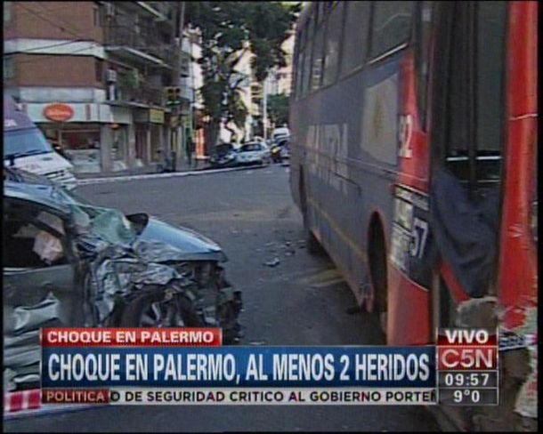 Varios heridos en dos violentos choques ocurridos en Palermo