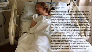 Joaquín tiene 18 años y permanece internado Joaquín tiene 18 años y permanece internado