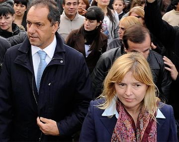 Daniel Scioli, junto a Cristina Álvarez Rodríguez