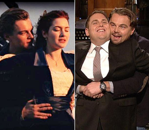 Tras 17 años, DiCaprio parodió la famosa escena de Titanic