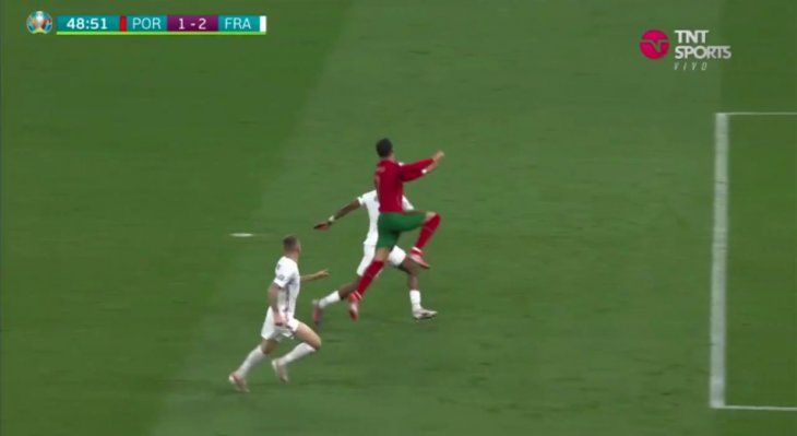 Portugal- Francia: el gran salto de Cristiano Ronaldo que casi termina en gol