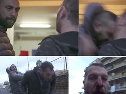 VIDEO: Matón de la mafia le rompió la nariz a un periodista de un cabezazo