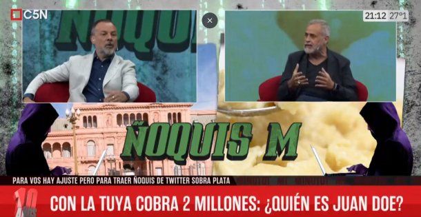 Rating: C5N con Sylvestre y Rial le gana por paliza a la entrevista militante de TN con Javier Milei